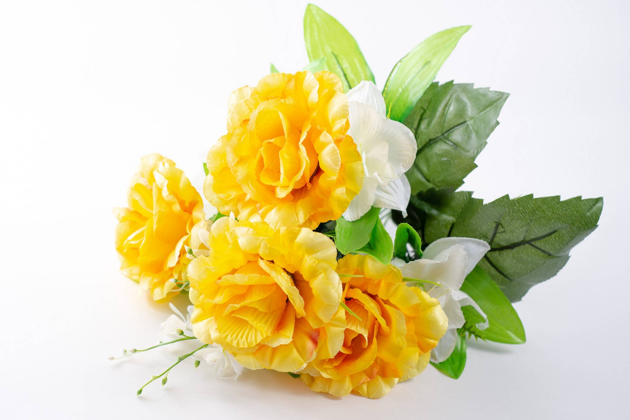 Ассорти роза+орхидея 7 гол h=40 см 1/6 МИКС желтый