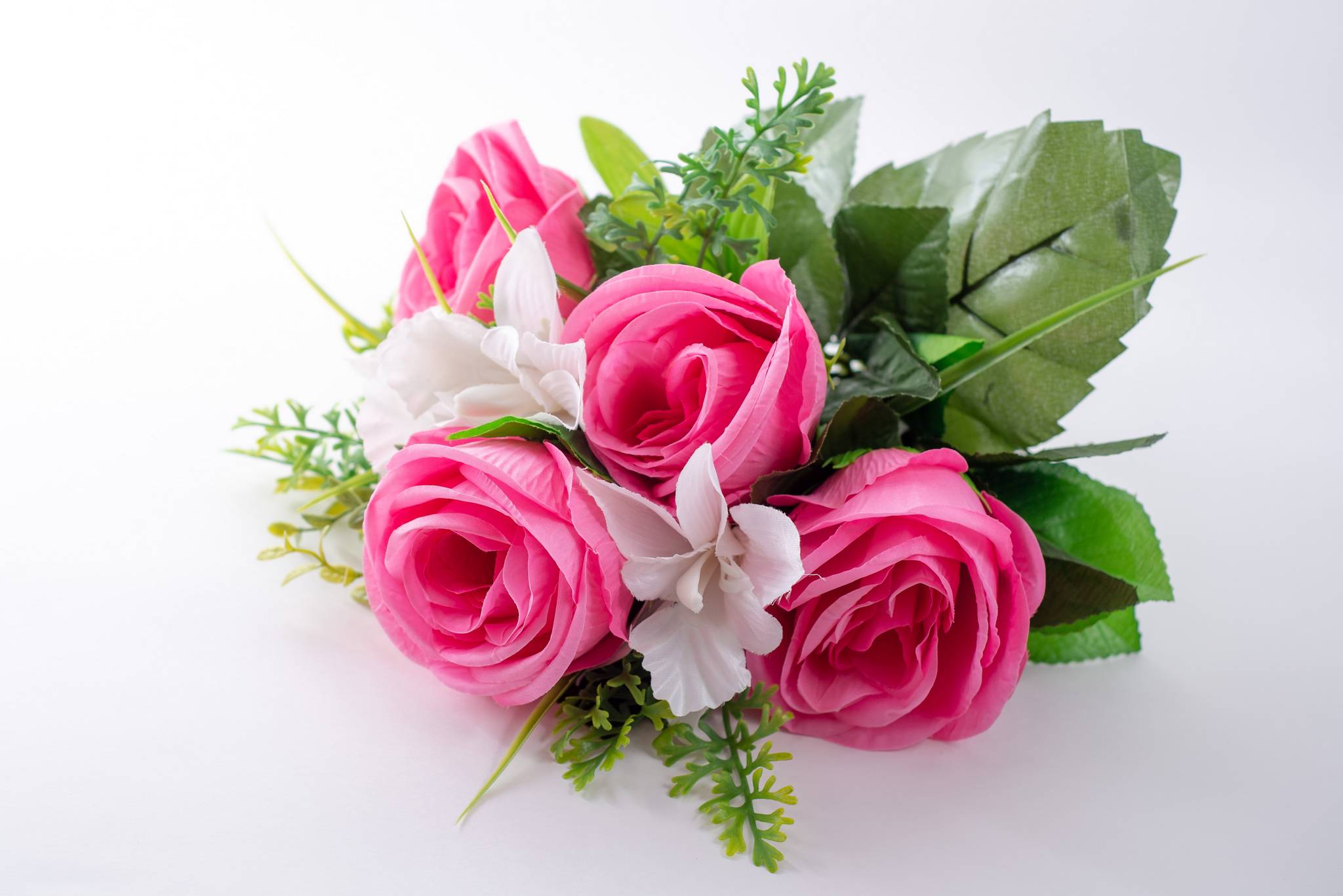 Ассорти роза бутон + орхидея 7 гол h=40 см 1/6 МИКС розовый