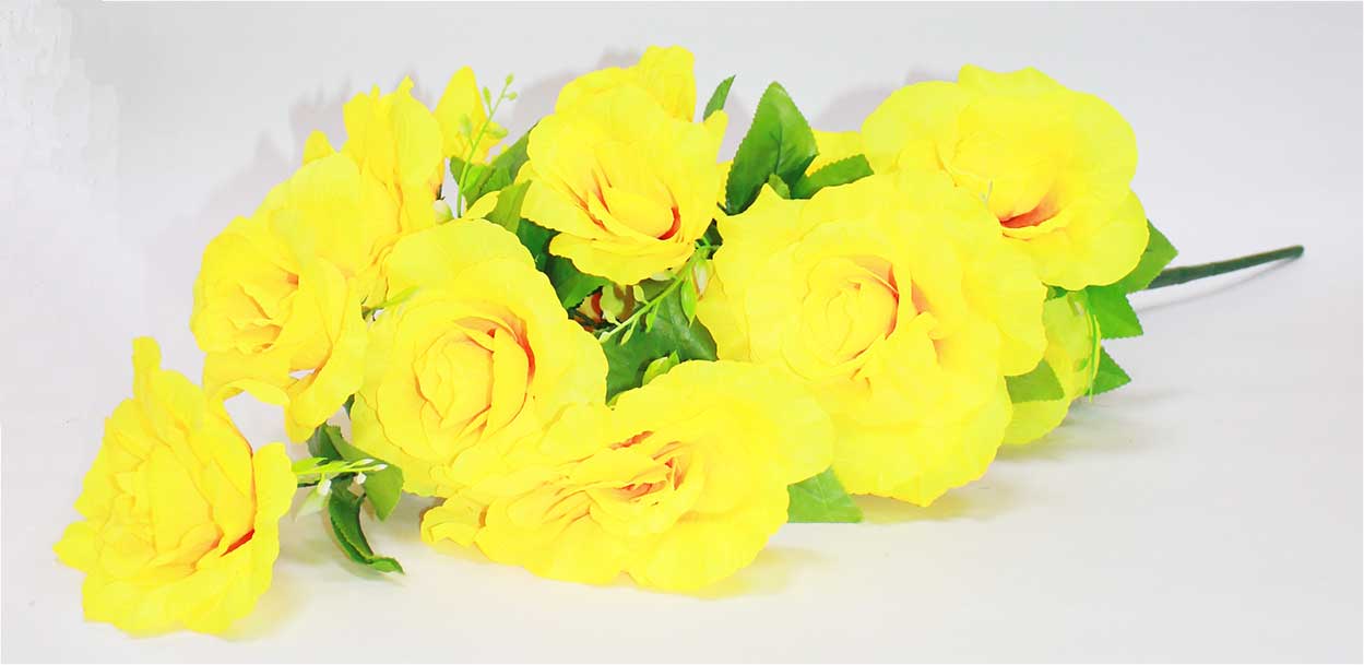 Роза 15 гол h=90 см 1/2 желтый