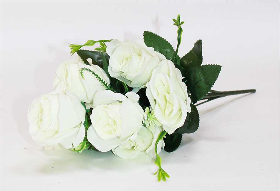 Роза 9 гол h=45 см 1/1 белый