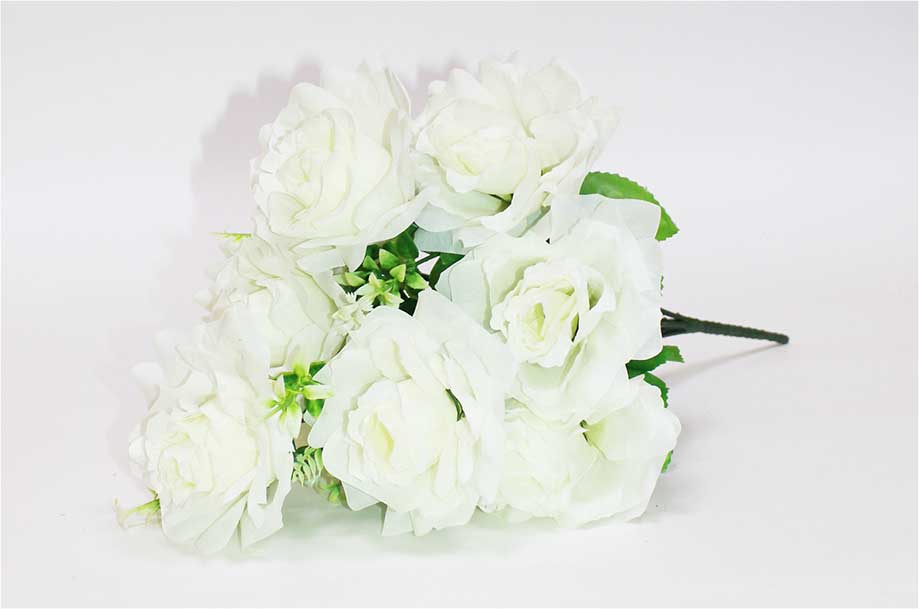 Роза 9 гол h=45 см 1/1 белый