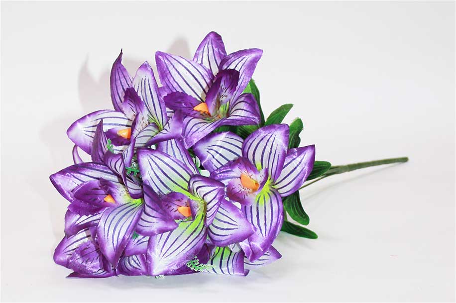 Орхидея 9 гол h=54 см 1/20 МИКС фиолетовый