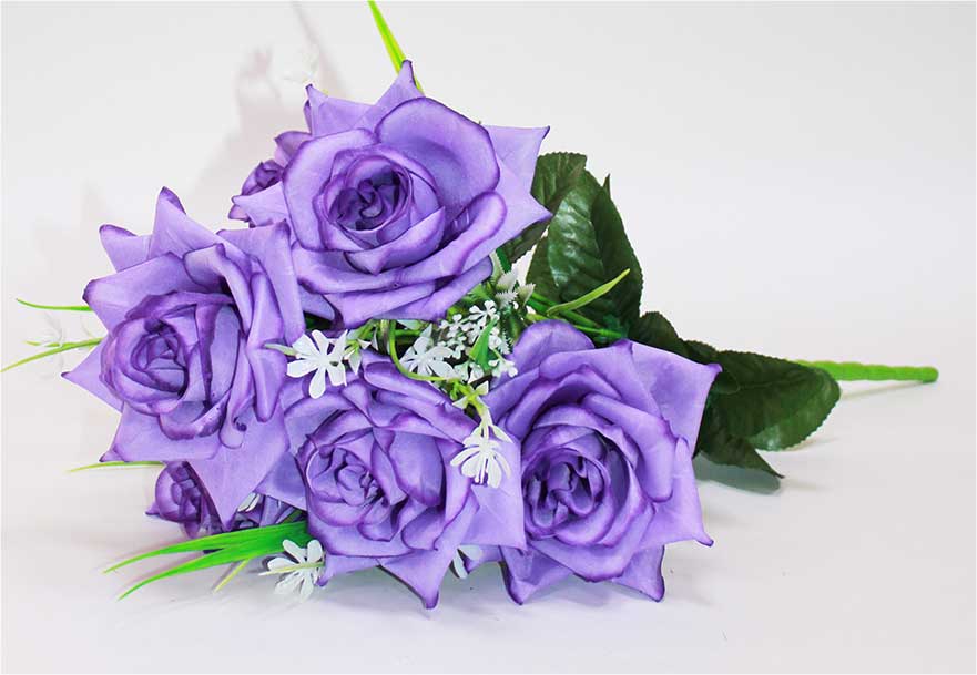 Роза 7 гол + 3 доб h=55 см 1/1 фиолетовый