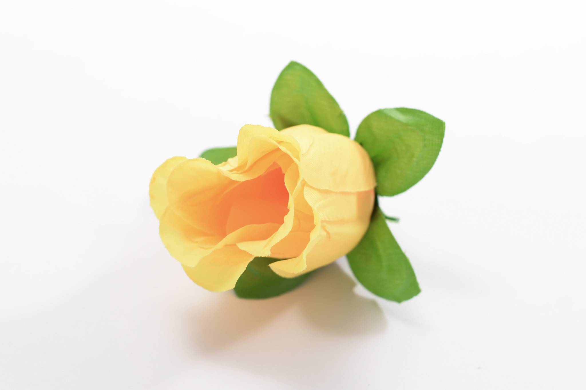 Роза бутон 3 сл h=7 см d=6 см 1/20 желтый