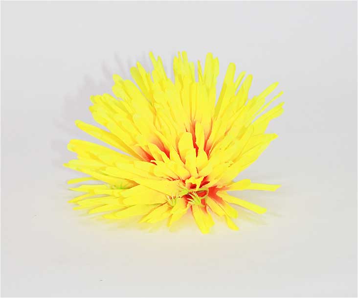 Хризантема хлопок 6 сл d=17 см 1/20 желтый