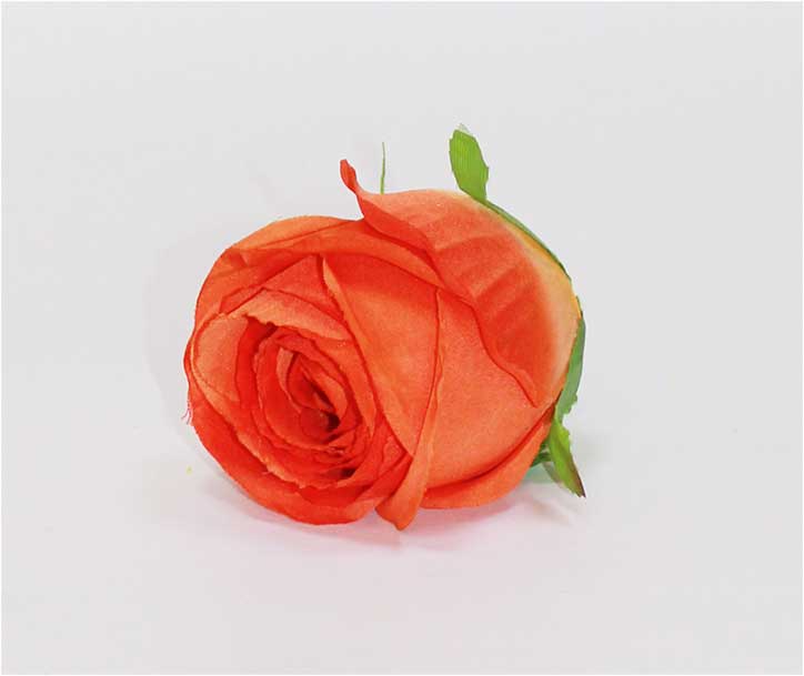 Роза бутон хлопок d=7 см 1/20 оранжевый
