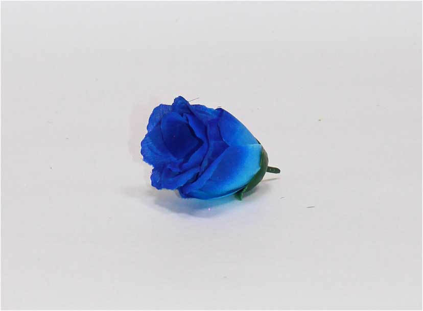 Роза бутон хлопок d=7 см 1/100 синий