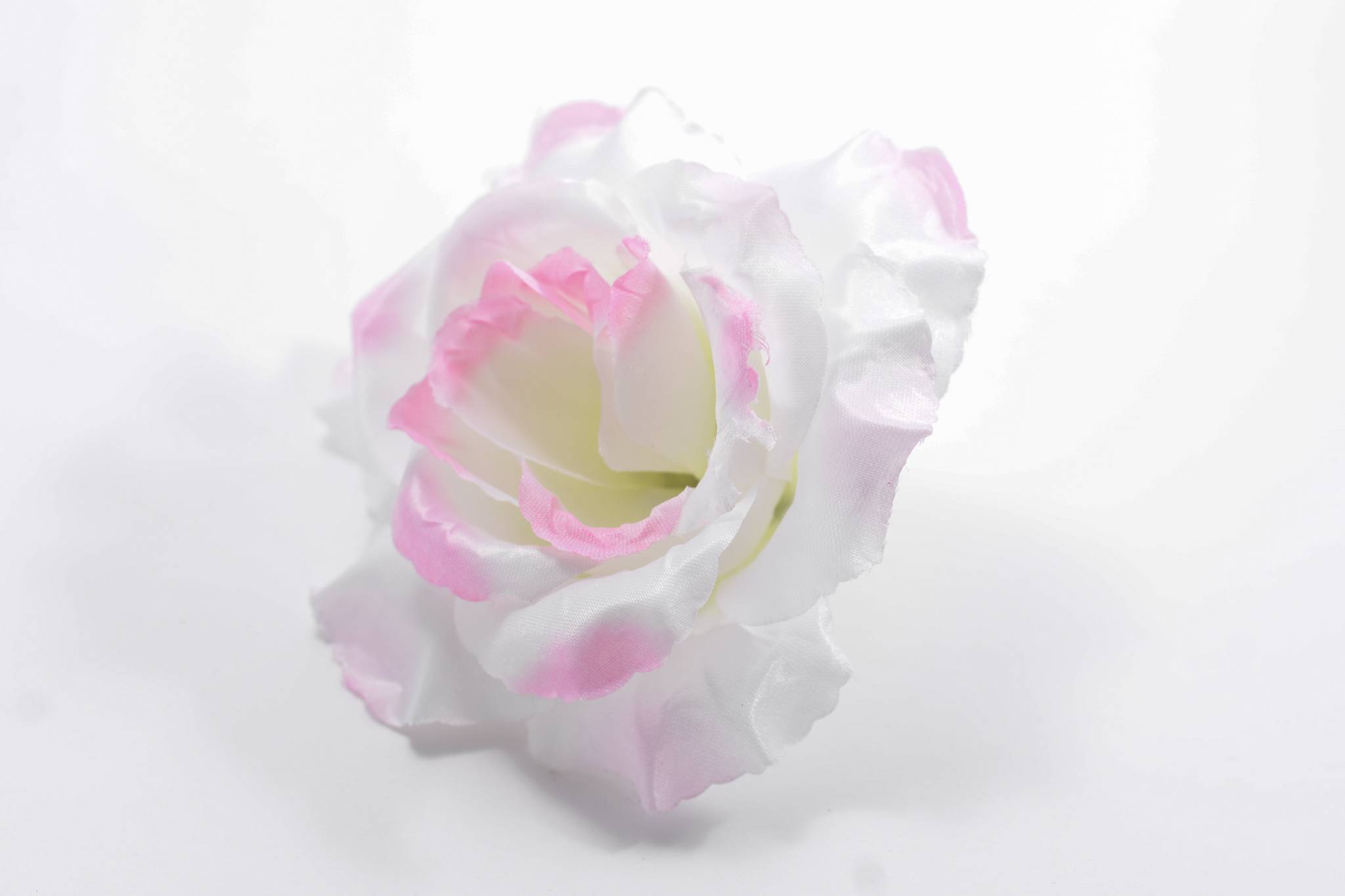 Роза атлас 6сл d=17см 1/30 бело-розовый