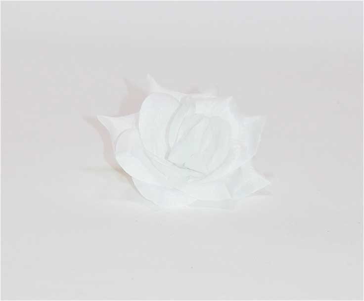 Роза шелк 4 сл d=13 см 1/100 белый