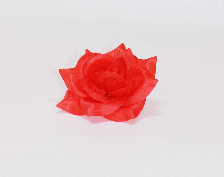 Роза шелк 4 сл d=13 см 1/100 красный