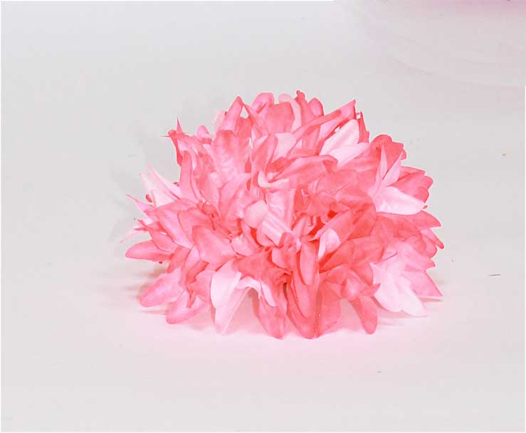 Хризантема кудрявая шелк 6 сл d=14 см 1/60 ярко-розовый