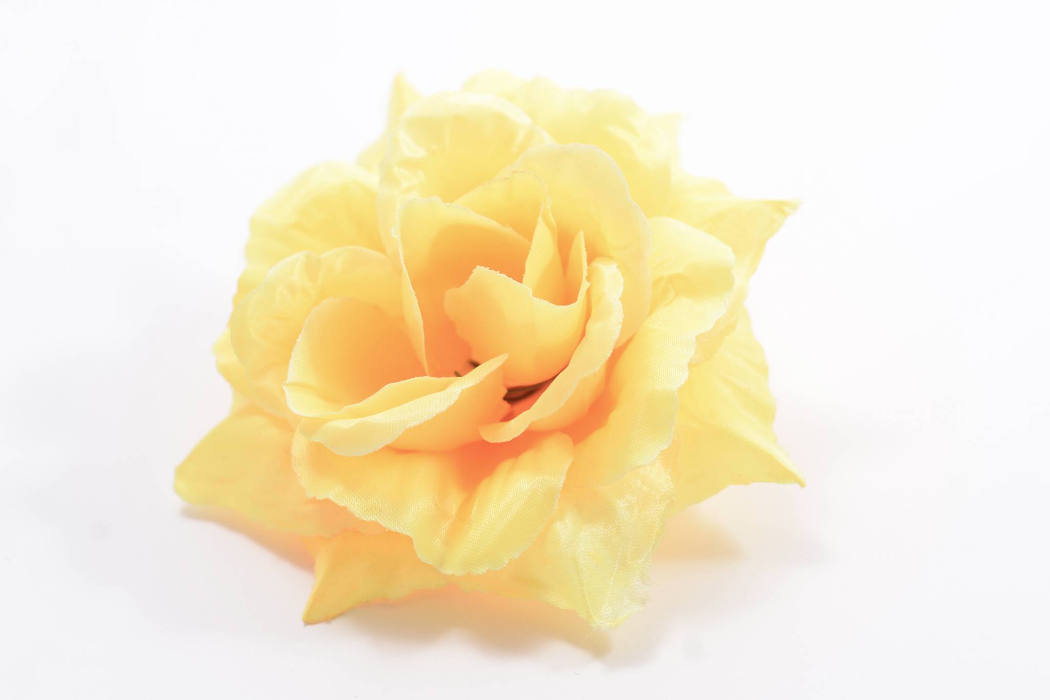 Роза атлас 5 сл d=15 см 1/30 желтый