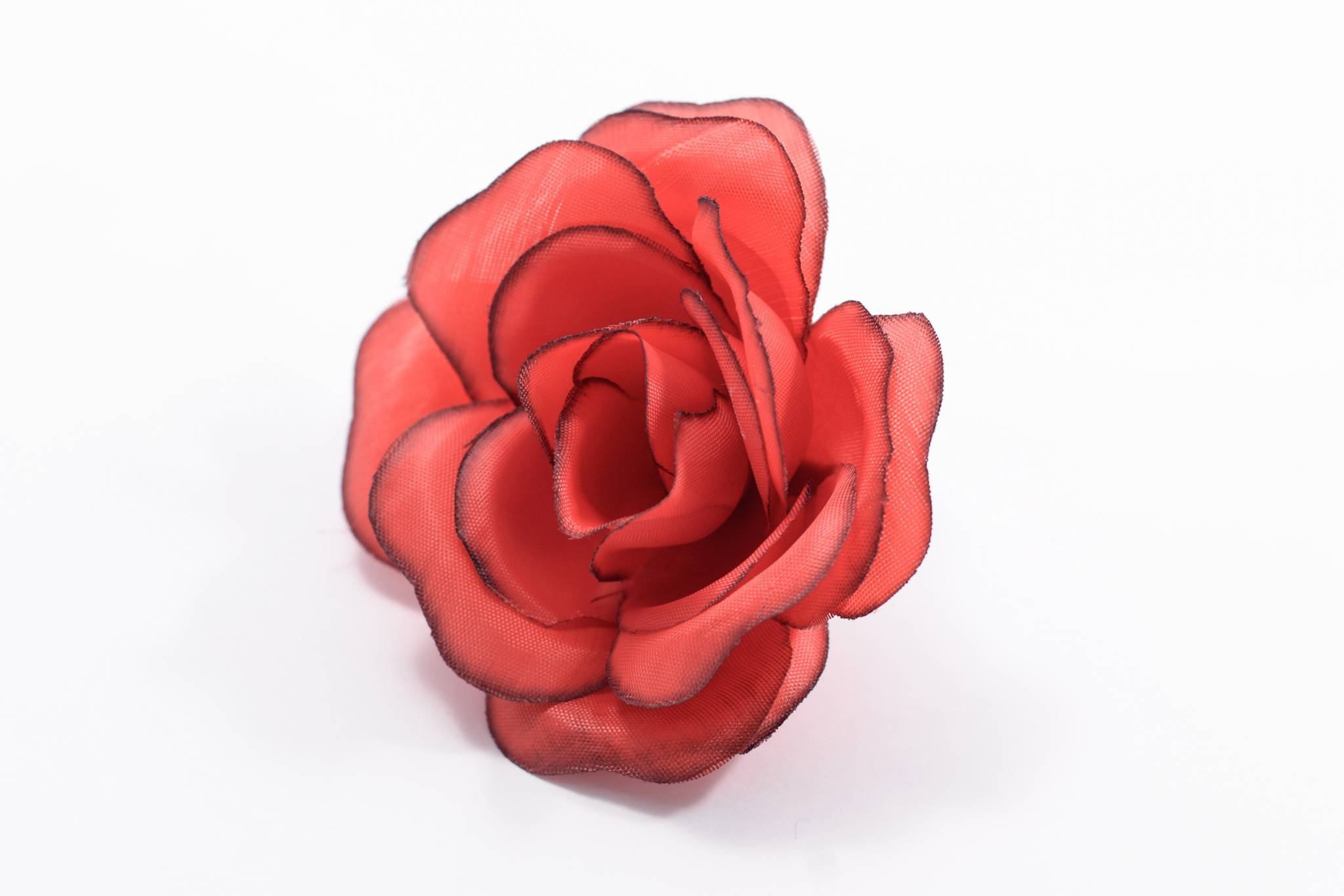 Роза шелк 5 сл d=11 см 1/100 красный