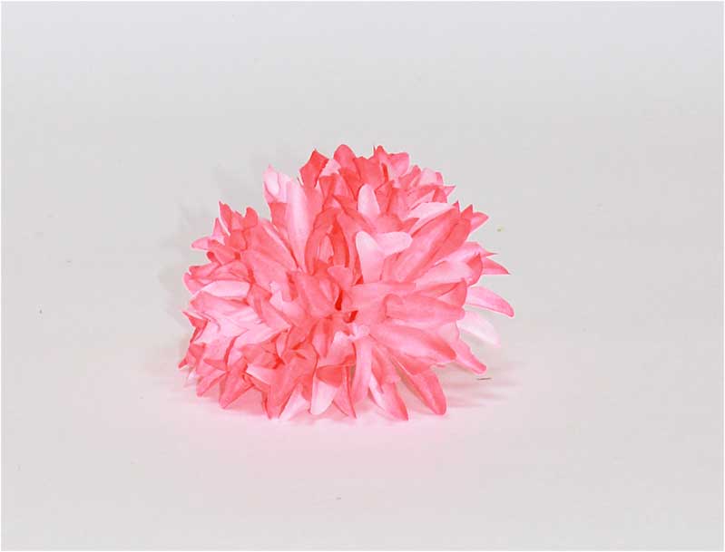 Хризантема кудрявая шелк 6 сл d=12 см 1/80 ярко-розовый