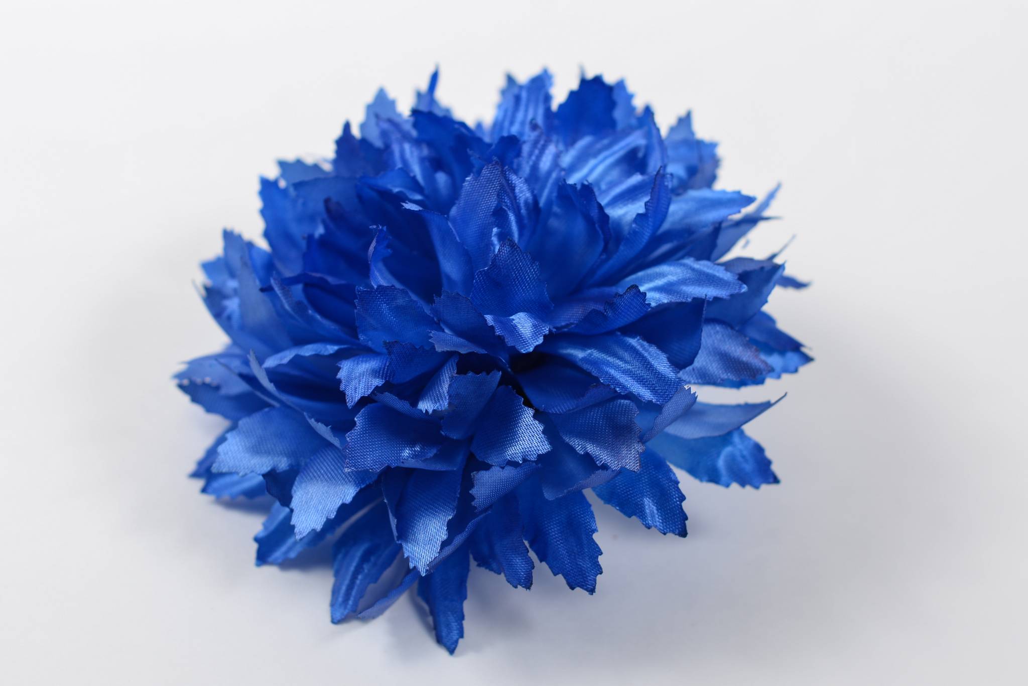 Хризантема кудрявая атлас 6 сл d=13,5см 1/30 синий