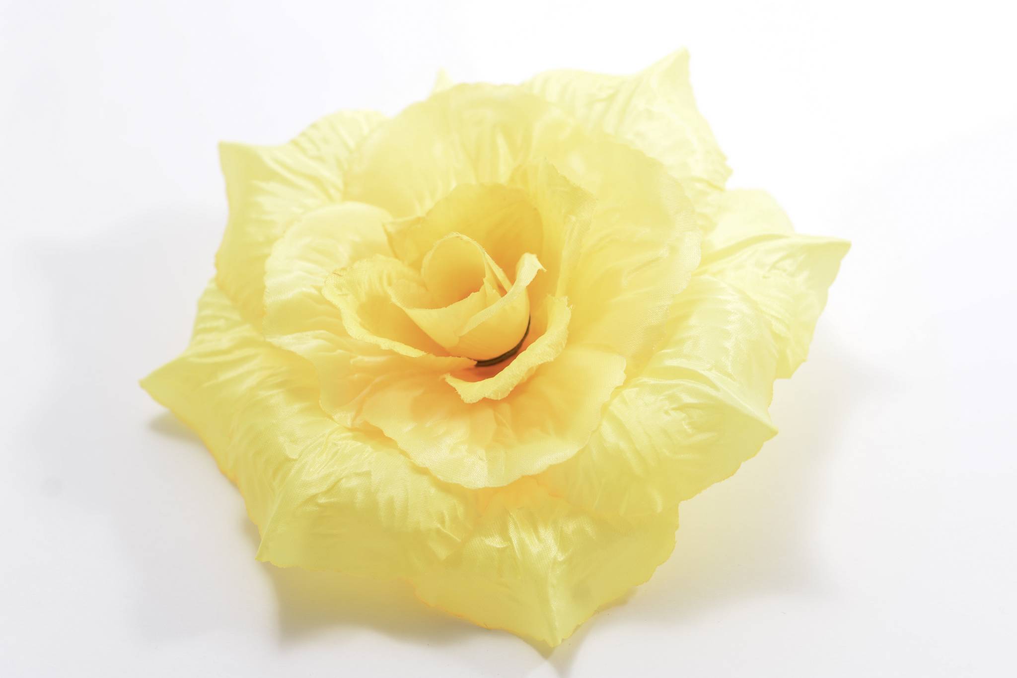 Роза атлас 5 сл d=22 см 1/20 желтый