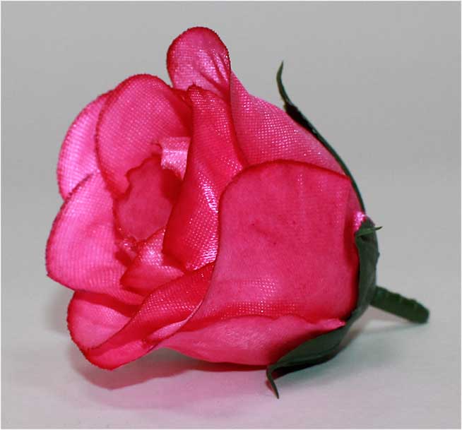 Роза бутон атлас 3 сл d=4 см h=5 см 1/100 розовый