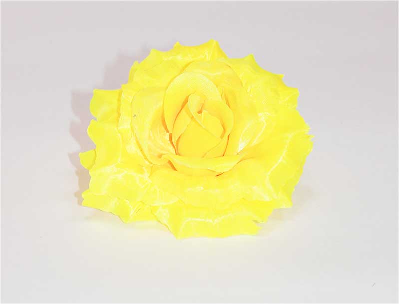Роза атлас 6 сл d=14 см 1/30 желтый