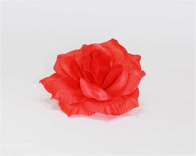 Роза шелк 5 сл d=15 см 1/50 красный
