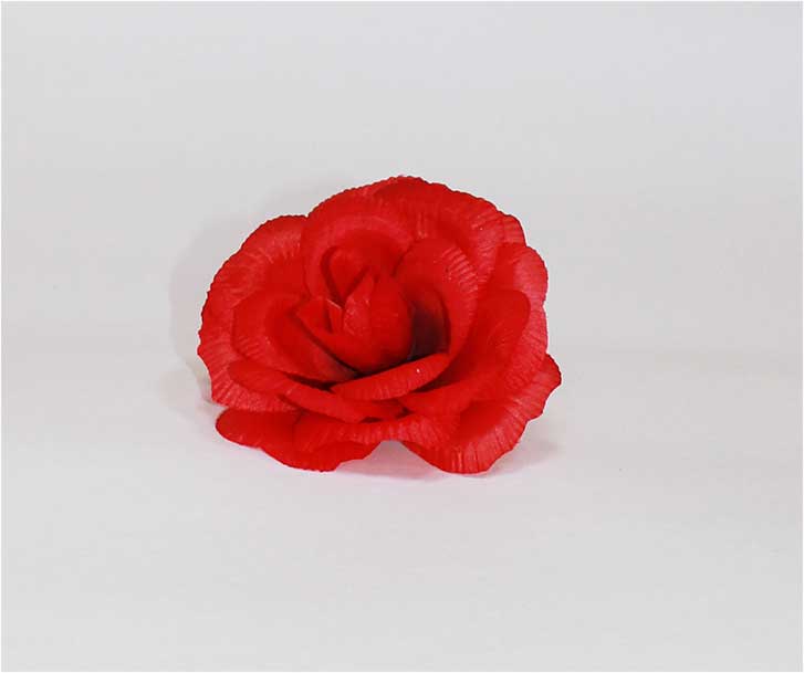 Роза шелк 5 сл d=11 см 1/50 красный