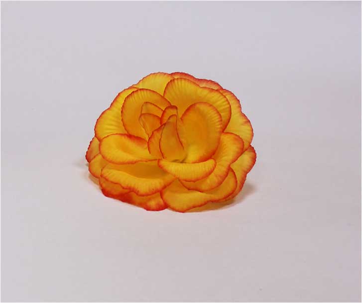 Роза шелк 5 сл d=11 см 1/50 желтый