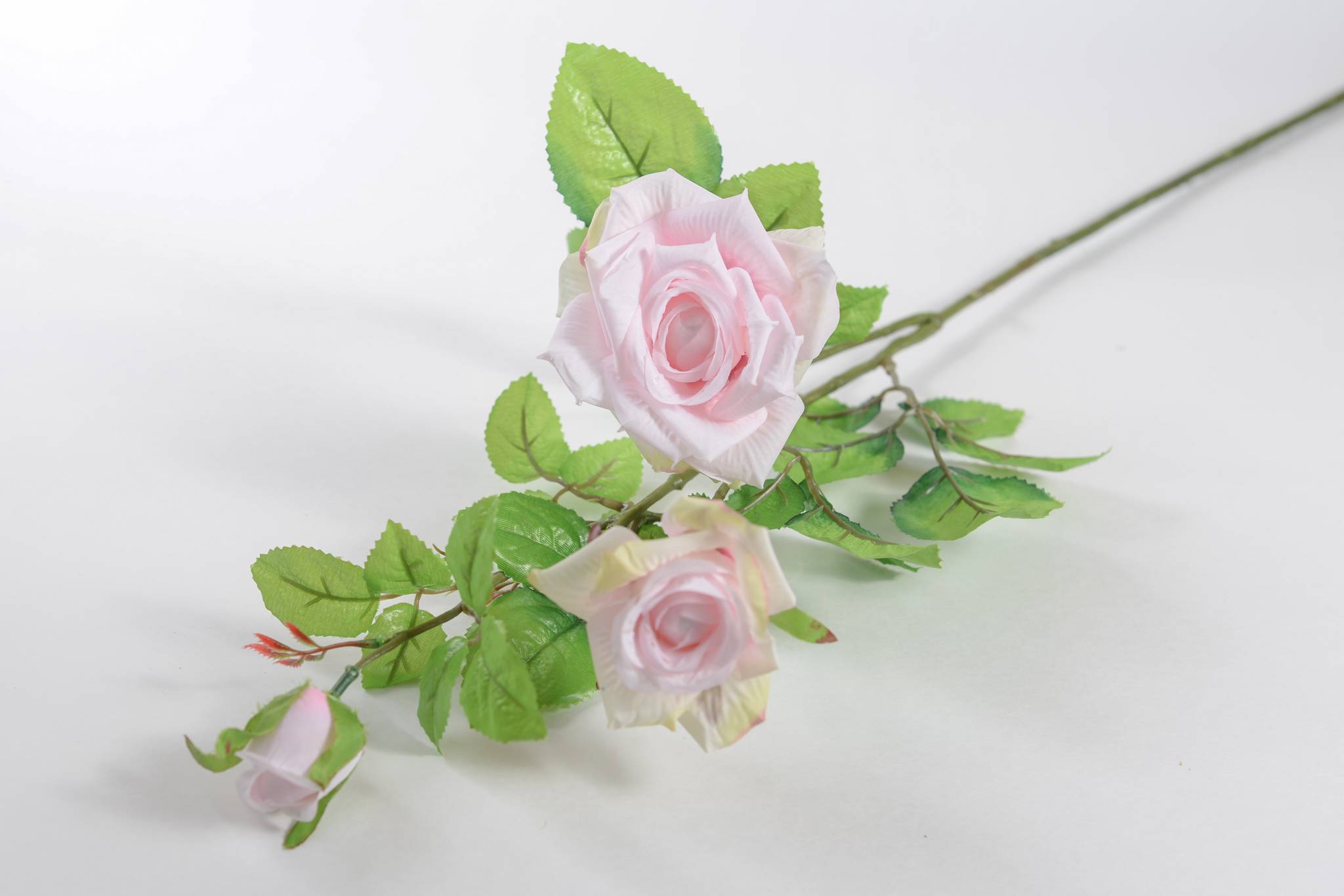 Роза 2 гол + 1 бут h=78 см 1/2 розовый
