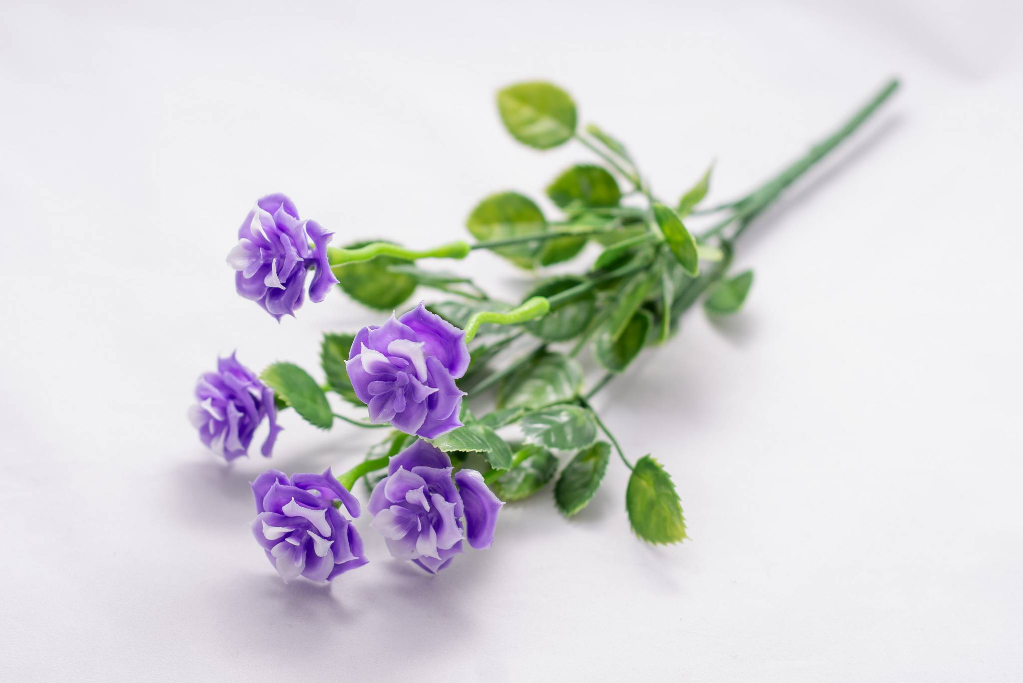 Роза пластм. 5 вет h=29 см 1/5 фиолетовый