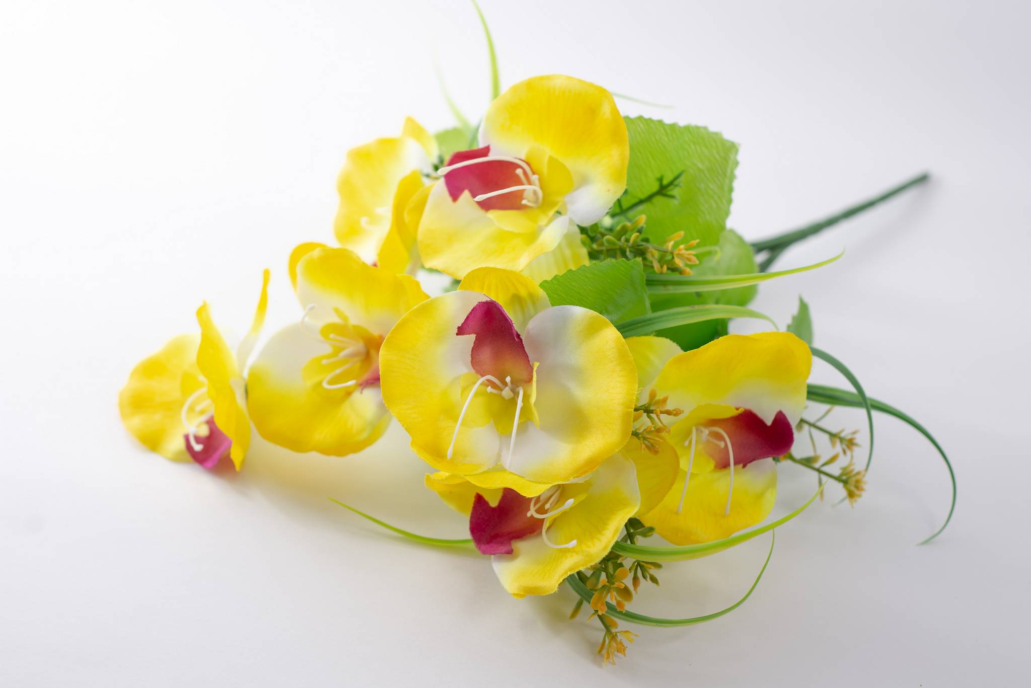 Орхидея 7 вет h=38см 1/20 МИКС желтый